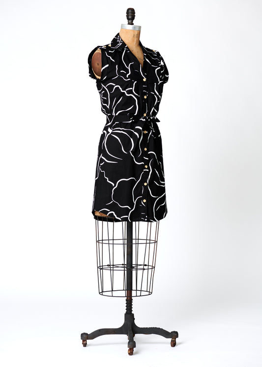 Shirtdress Waialua Black & White