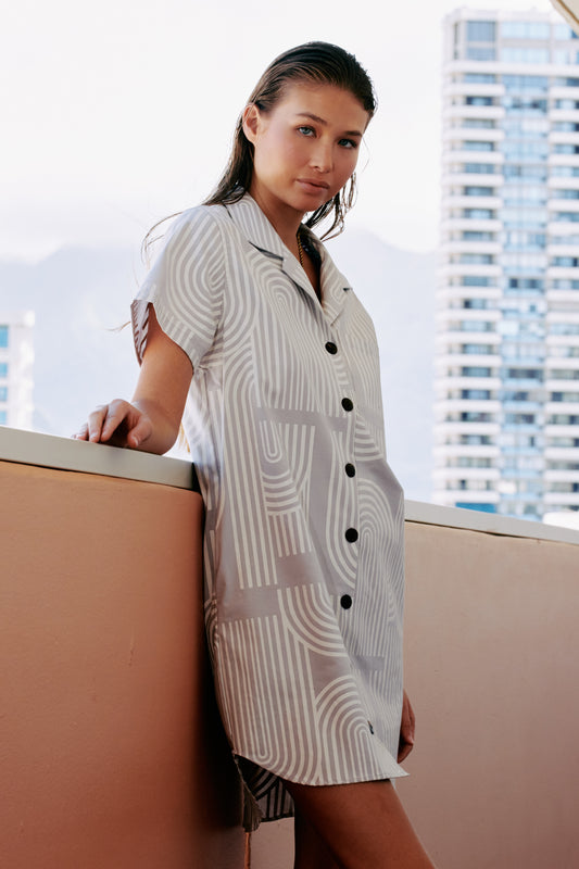 Downtown Shirt Dress - Arco Stone