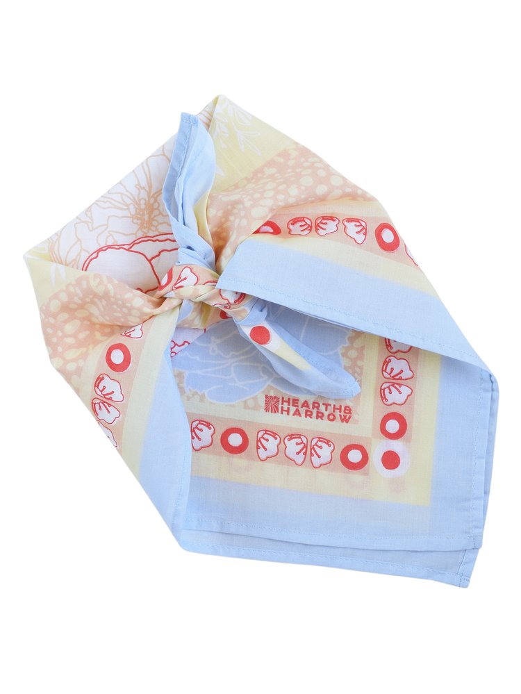 Bandana Peony Powder Blue