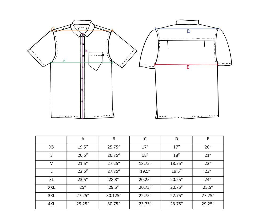 Size Chart – Roberta Oaks, Hawaii