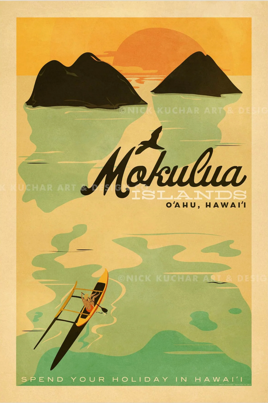 Mokulua Travel Print by Nick Kuchar