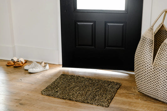 Arena Fique Black Marbled Floor Mat